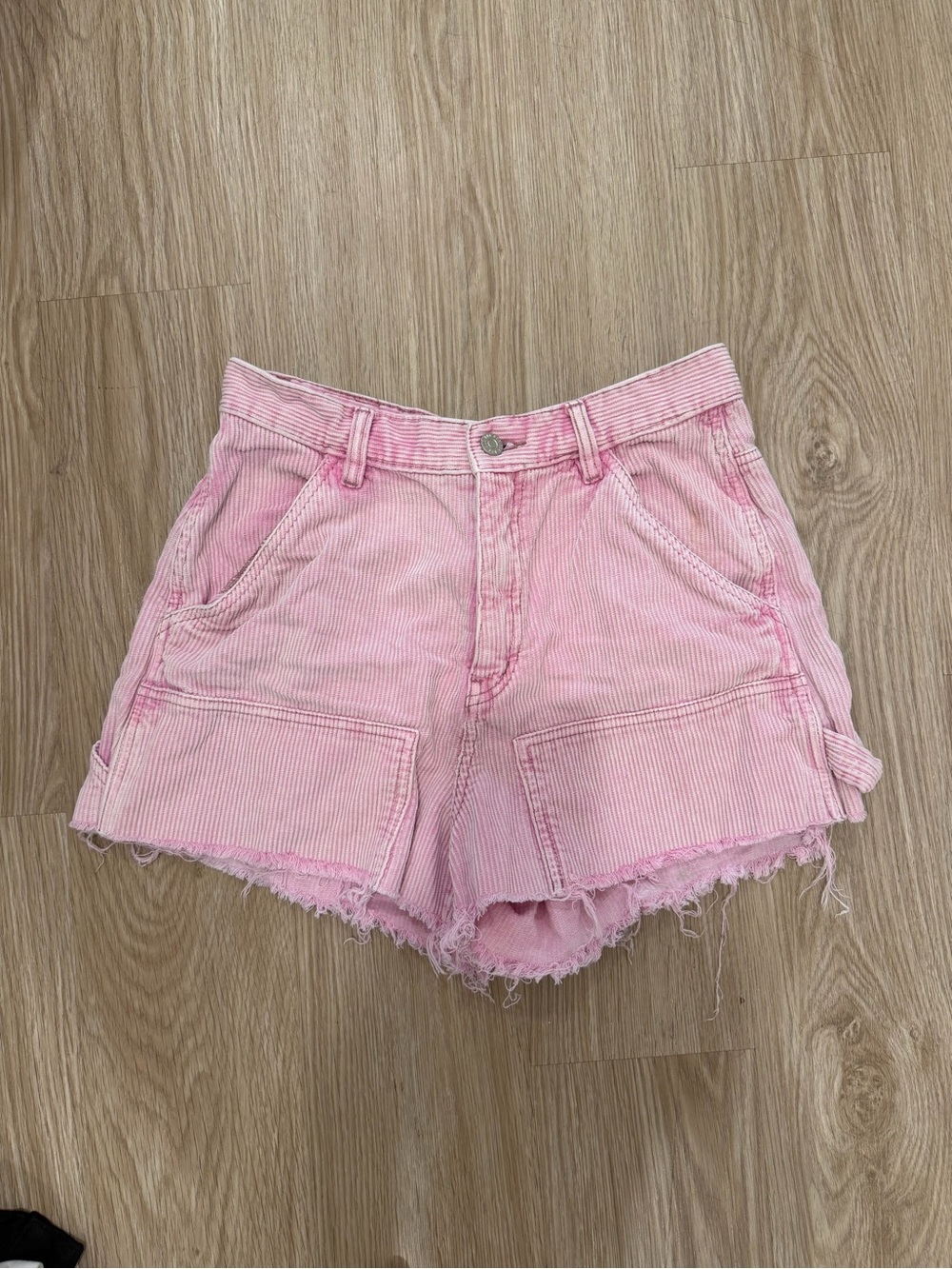 BDG Pink Corduroy Patch-Pocket Women's Shorts